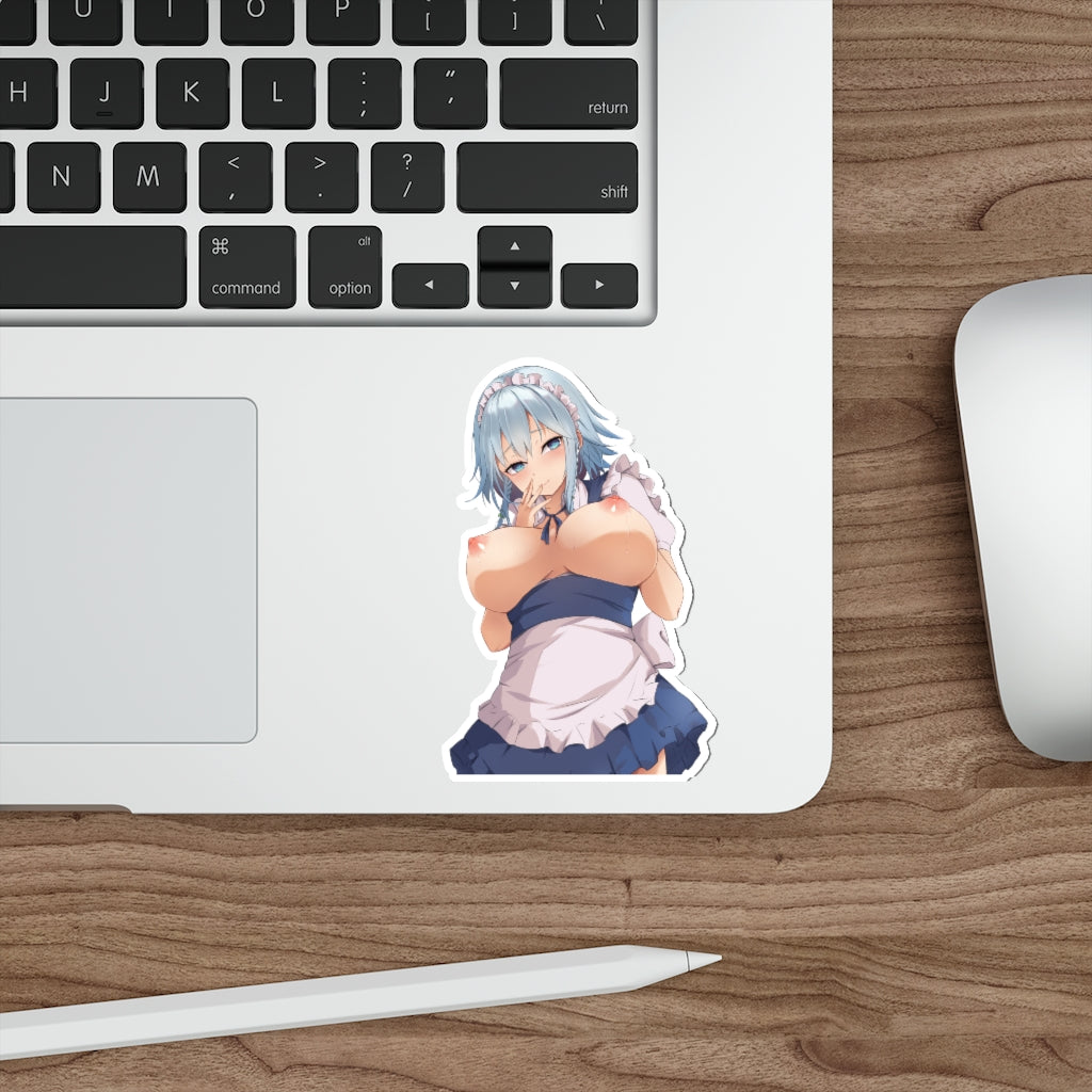 Topless Maid Izayoi Sakuya Touhou Waterproof Sticker - Ecchi Vinyl Decal