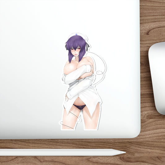 Autocollant imperméable à l'eau Ghost in The Shell Motoko Kusanagi Sexy Nurse - Autocollant en vinyle Ecchi