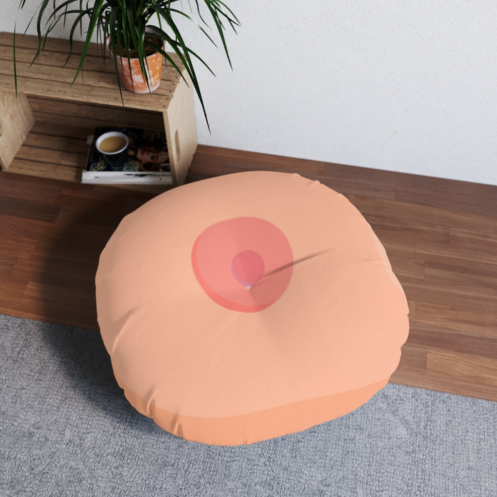 Boob Tufted Floor Pillow, Round Tit Nipples Pillow – K-Minded
