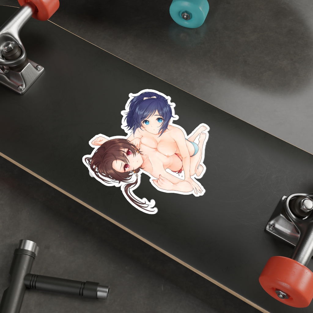 Touken Ranbu Nude Yuri Waifus Kiyomitsu and Yasusada Waterproof Sticker - Ecchi Vinyl Decal