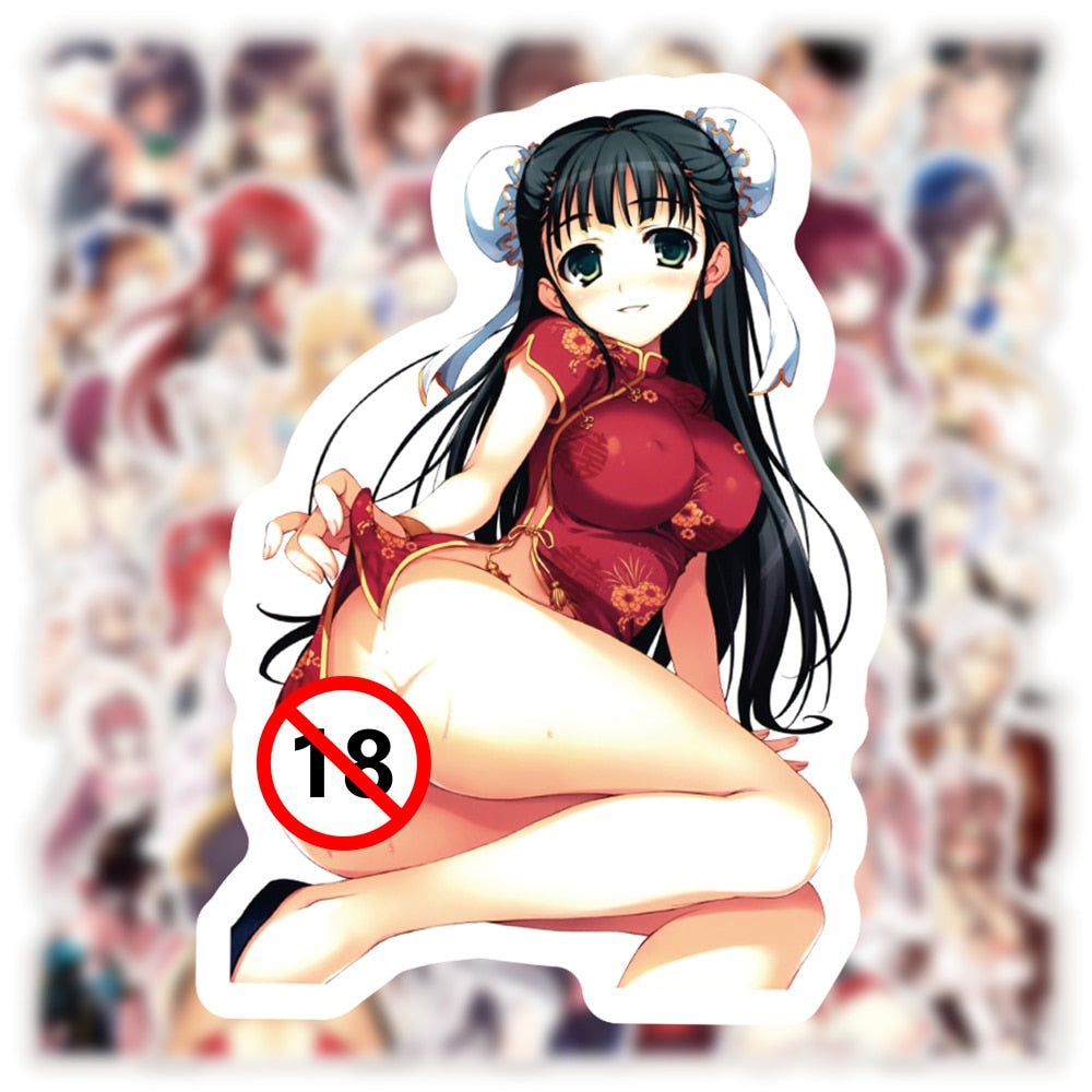 50pcs Hentai Anime Sexy Girls Stickers Waifu Adults Decals DIY Tablet –  K-Minded