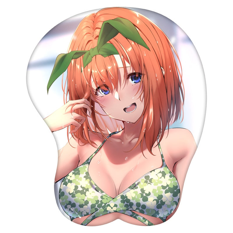 3D Mouse Pad Nakano Yotsuba The Quintessential Quintuplets Anime Wrist Rest Silicone Sexy Creative Gaming Mousepad Mat