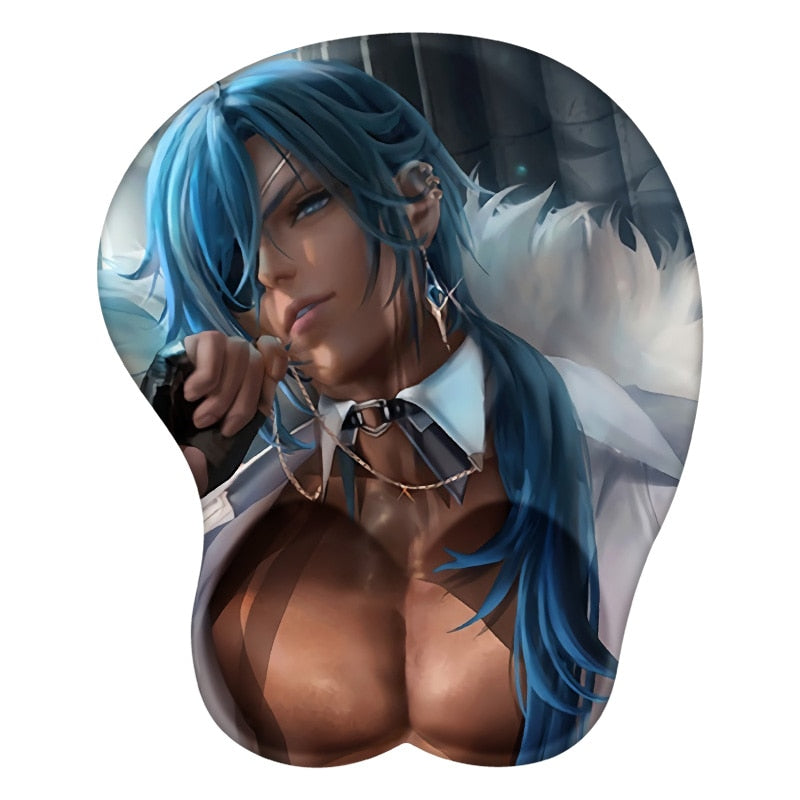 Genshin Impact Kaeya 3D Mouse Pad Anime Wrist Rest Silicone Sexy Creative Gaming Mousepad Mat