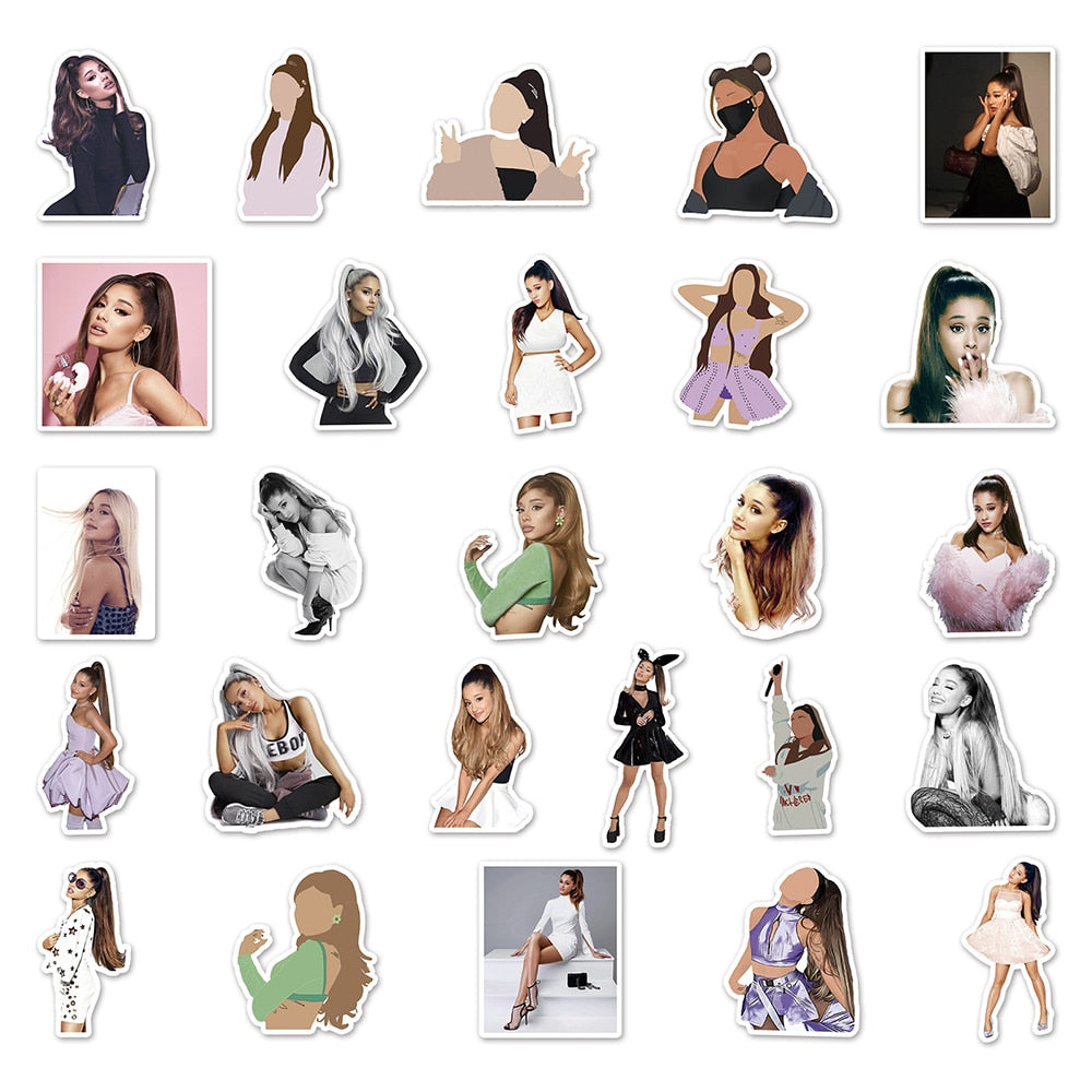 50 PCS Singer Ariana Grande Graffiti Stickers | For Travel Luggage Guitar Laptop Waterproof Sticker