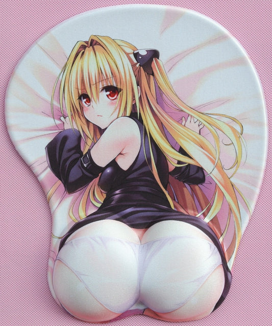 Free Shipping Three-dimensional animation / 3 d beauty wristbands/hips mouse pad Golden shadow