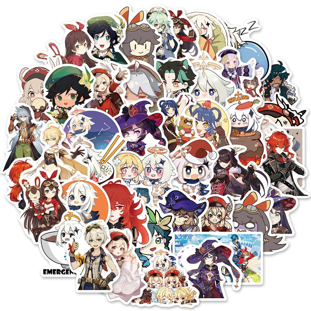 50pcs anime Decal Stickers | Hot girl Waifu stickers Decal Stickers | For  suitcase laptop Car Truck Waterproof Car stickers