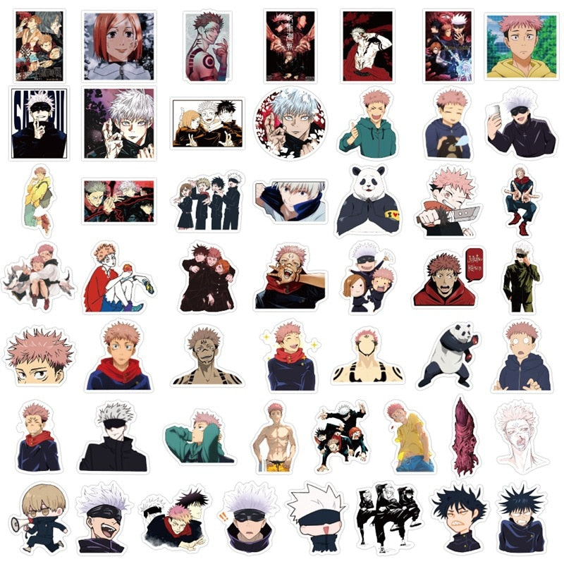 50 PCS Jujutsu Kaisen Anime Graffiti Stickers | For Skateboard Fridge Guitar Laptop Motorcycle Classic Decal Sticker