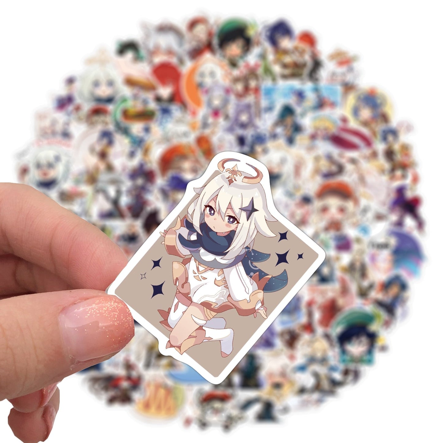 50/100pcs Cute Genshin Impact Stickers, Anime Gaming Sticker