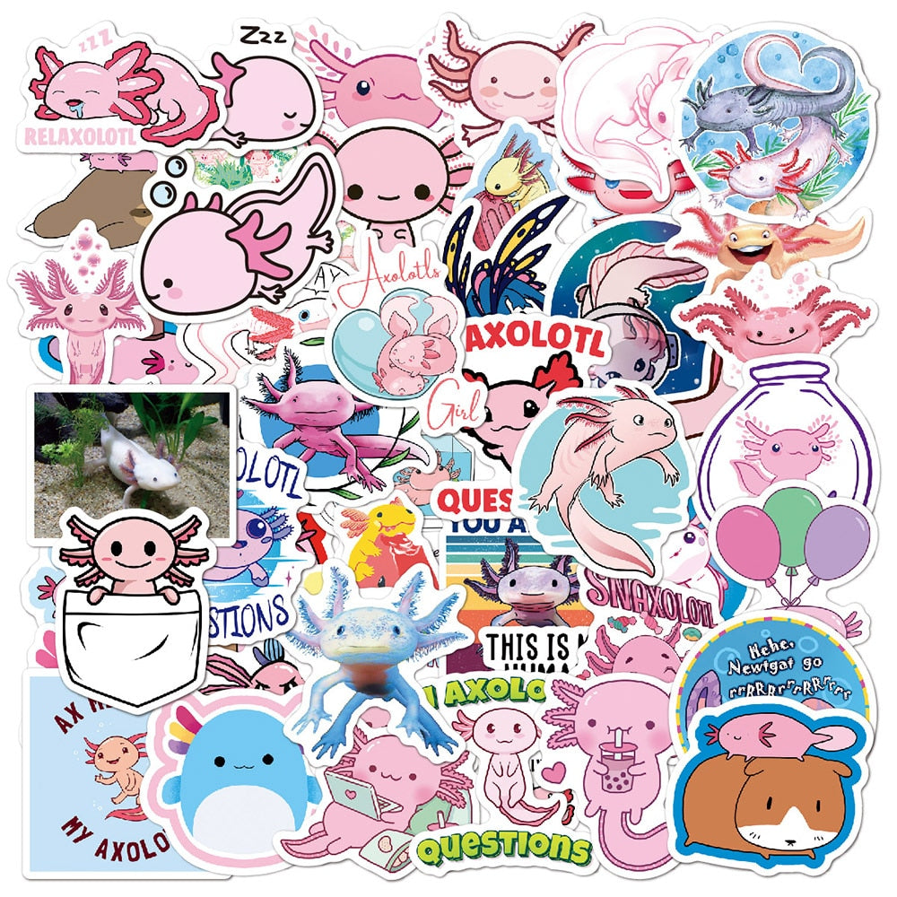 Axolotl Sticker / Kawaii Axolotl Sticker / Chibi Axolotl Sticker