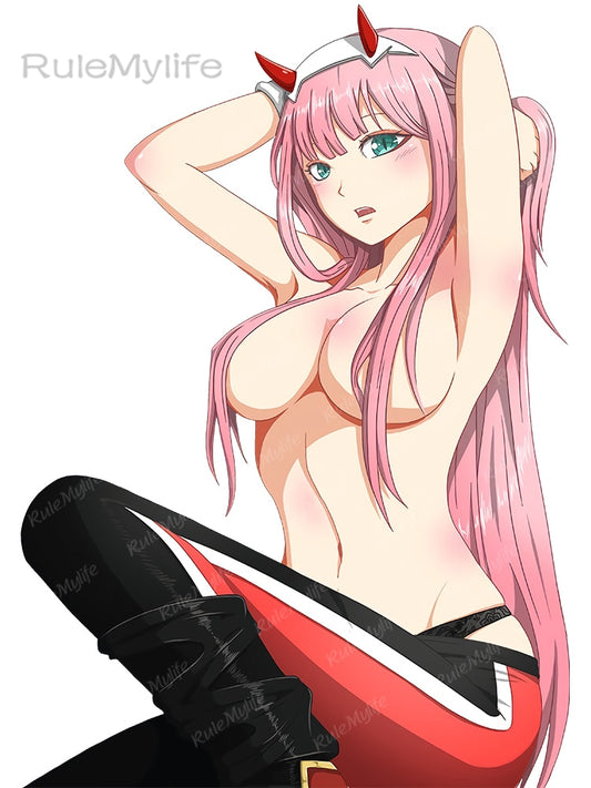 Rule Mylife DARLING in the FRANXX Zero Two 02 Stickers Anime Car Sticker Decal Sexy Cute Car Accessories Decoration