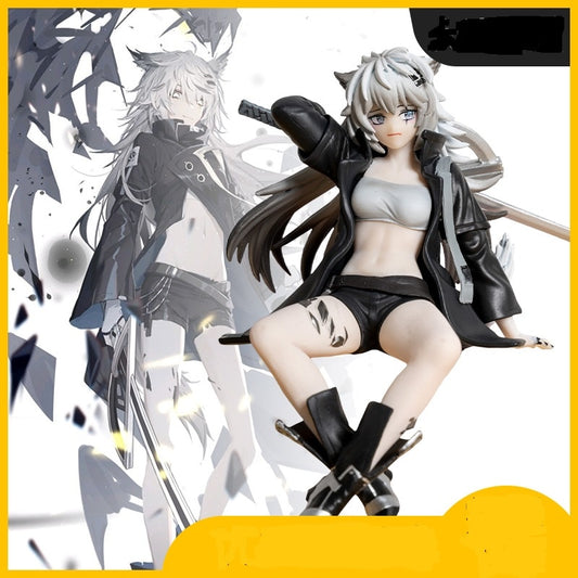 14Cm Arknights Lappland Figure Noodle Stopper Dolls PVC Anime Figurine Energy Connections Ver. Model Collection Toys for Gift