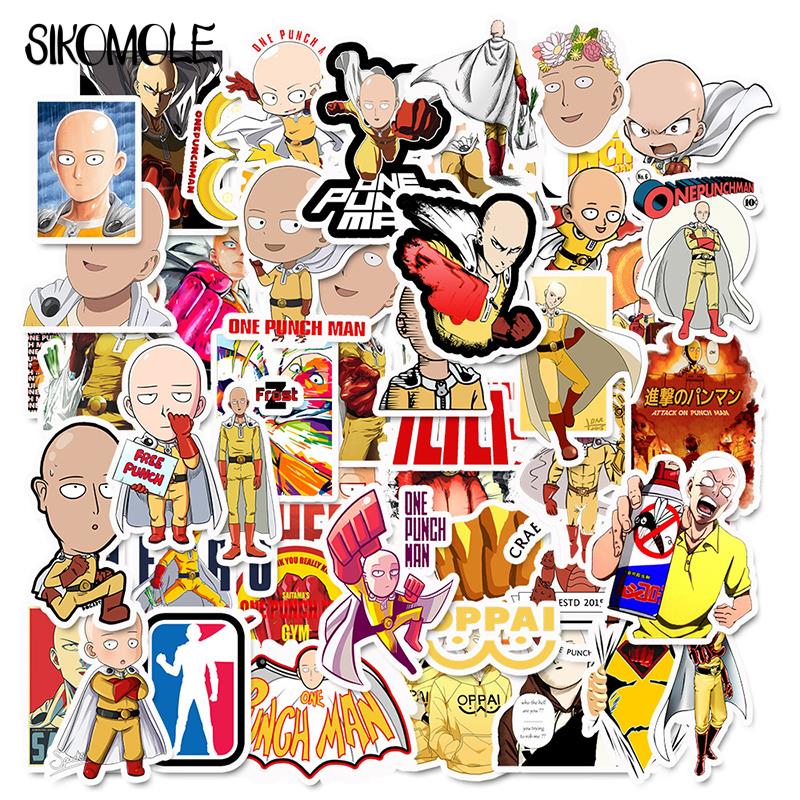 10/30/49PCS Japanese Anime ONE PUNCH-MAN Stickers For Car Laptop Phone Skateboard Motorcycle Bicycle Cartoon Graffiti Sticker F5