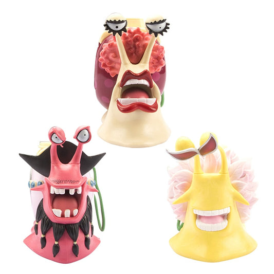 12cm Anime One Piece Action Figure Den Den Mushi Doflamingo Edward Newgate Jinbe Telephone Snail Worm Doll Collectible Model Toy