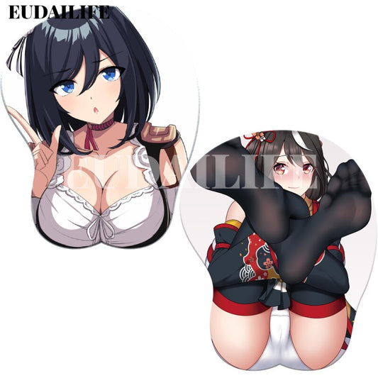 Anime Uma Musume Pretty Derby 3D Hand Wrist Rest Mouse Pad Anime Mousepad Silicone Breast Oppai Soft Mouse Mat Office Work Gift