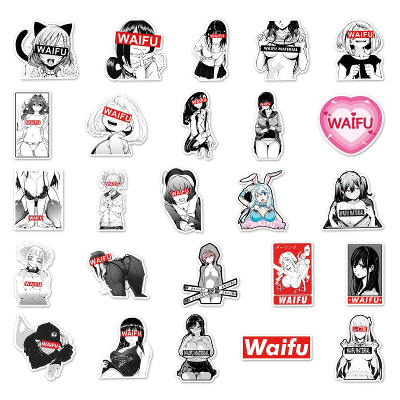 10/30/50pcs/pack Sexy Anime Girl Cartoon Nude Graffiti Stickers For  Notebook Computer Car Refrigerator Laptop Skateboard luggage - AliExpress