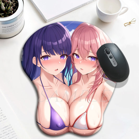 3D Boobs Mousepad | Oppai Ass Tits Mouse Pad | Silicone boobs mousepad