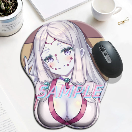 Mother Spider Demon Kimetsu No Yaiba Gamer Anime Sexy Mouse Pad with Wrist 3D Big Oppai Silicone Gel Mat  Desk Gaming Mousepad