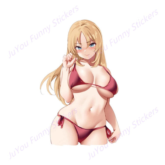 Sexy anime girl Stickers | Bikin Anime girl stickers | Sexy swimsuit stickers | underwear car stickers decal anime cute car accessories decoration