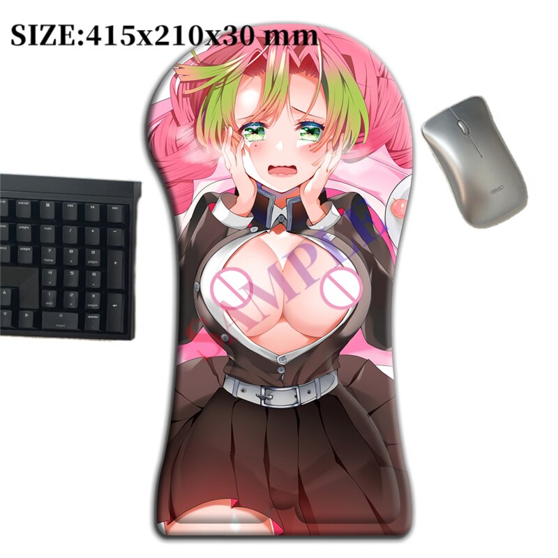 415mm Kimetsu No Yaiba Kanroji Mitsuri 3D Whole Body Large Mouse Pad Arm Wrist Rest Anime Sexy Oppai Pad