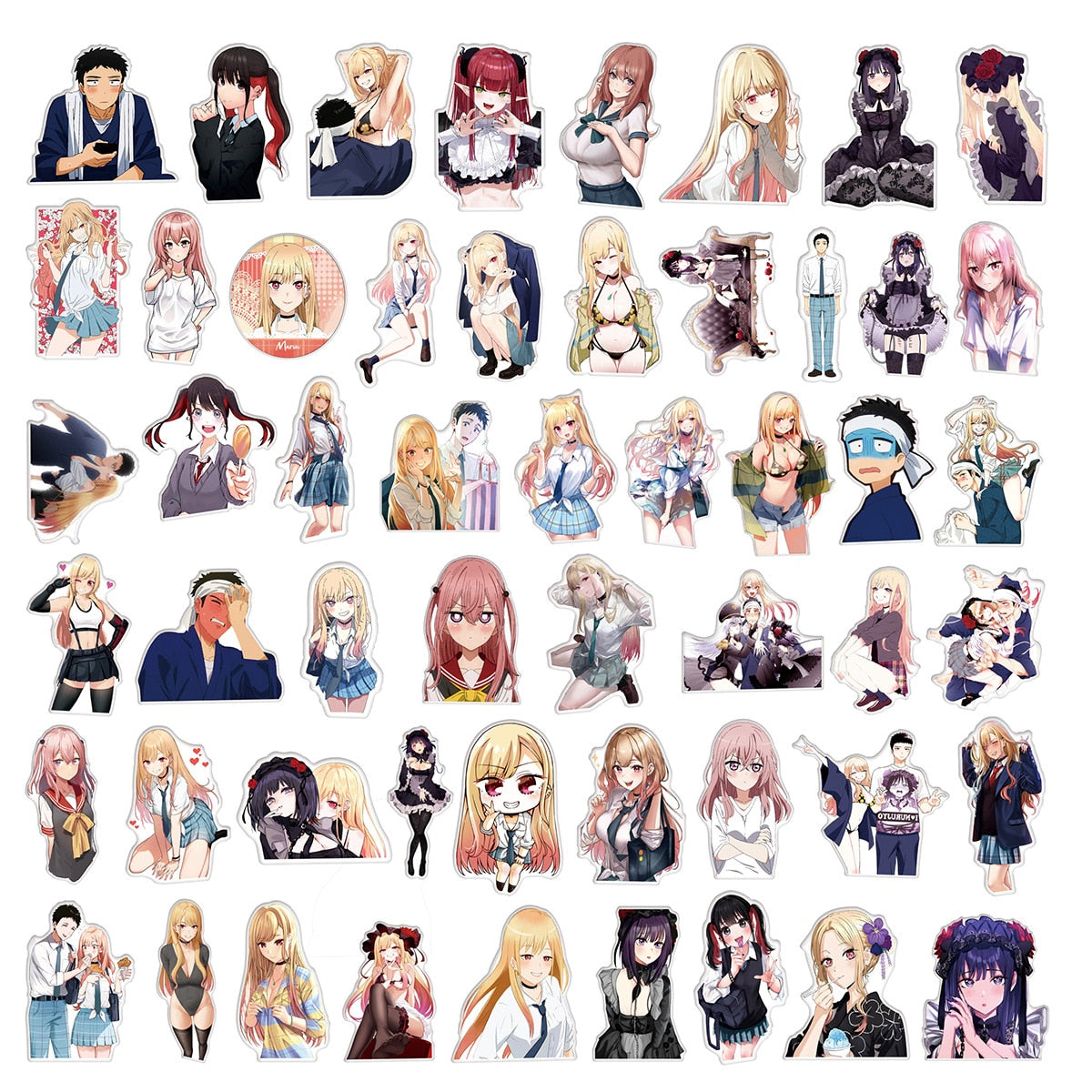 50PCS My Dress Up Darling Anime Stickers | Graffiti Luggage Laptop Skateboard Suitcase Cartoon Manga Stickers