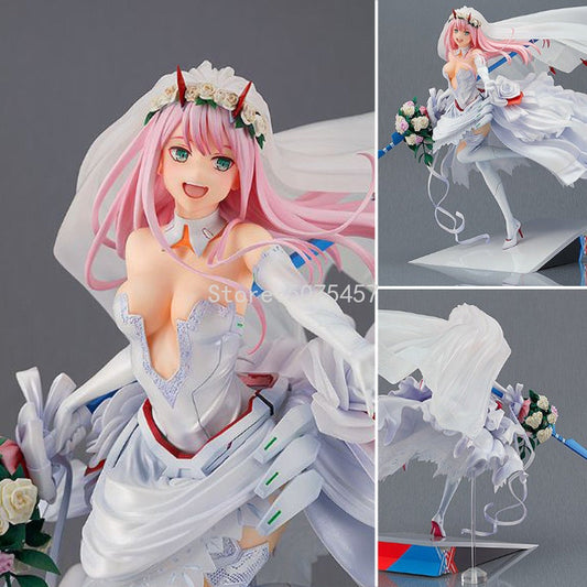 27cm DARLING in the FRANXX Zero Two 02 Sexy Girl Anime Figure Zero Two For My Darling Wedding Action Figure Adult Model Doll Toy