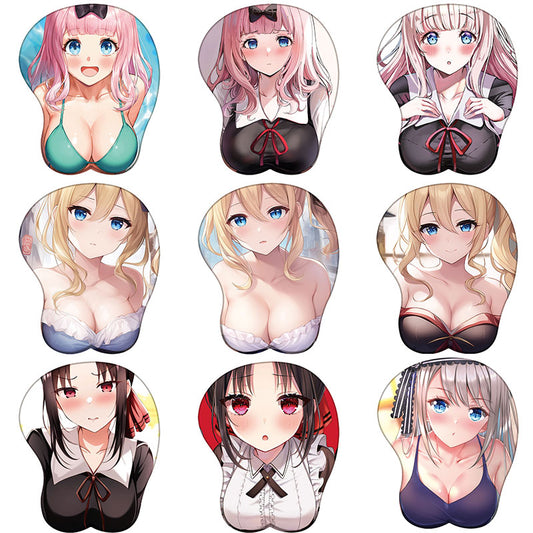 Chika Shirogane Kei Hayasaka Ai 3D Silicone Mousepad Kaguya Sama Love Is War 3D Wristband Mouse Pad Anime 3D Wrist Rest MouseMat