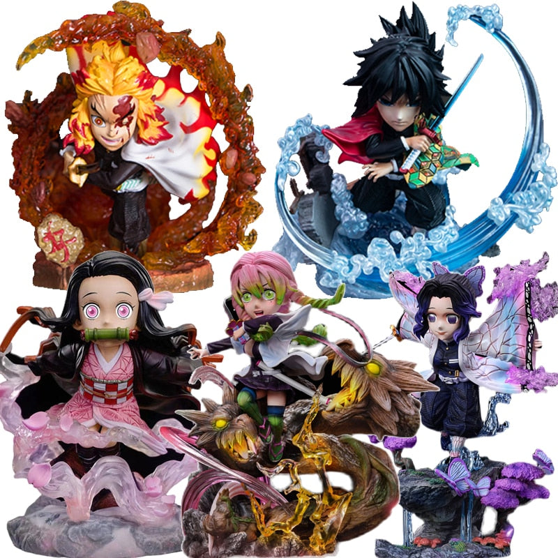 Figurine de dessin animé Demon Slayer Kimetsu No Yaiba GK Rengoku Kyoujurou Kamado Nezuko Tomioka Giyuu, figurine d'action en PVC, modèle de jouets cadeaux