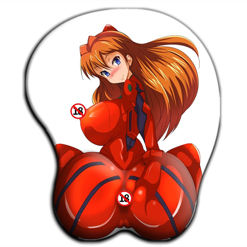 Super Large EVA Souryuu Asuka Langley Oversized Boobs Sexy Mouse Pad for Azur Lane3D Gaming Cute Anime Mouse Pad Wrist Rest Mat