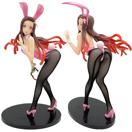 25cm Demon Slayer Kamado Nezuko Sexy Anime Figure Kimetsu no Yaiba Nezuko Bunny Girl Action Figure Collectible Model Doll Toys