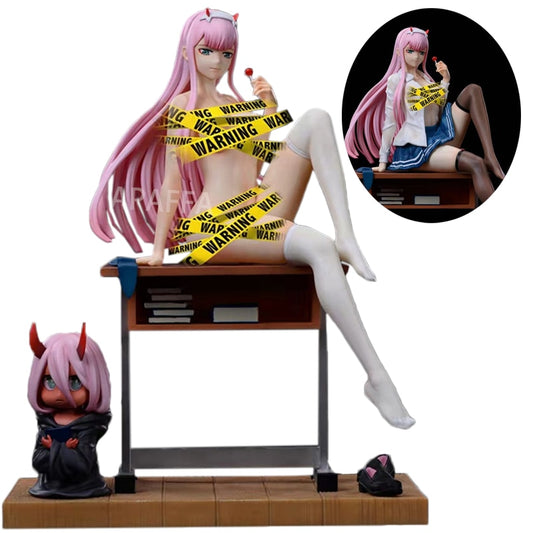 25cm DARLING in the FRANXX Zero Two Anime Girl Figure Sexy 02 Zero Two Action Figure Adult Collectible Model Doll Toys Gifts