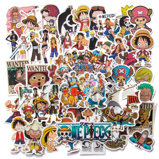 50/100Pcs One Piece Luffy Stickers Anime Sticker |Onepiece Anime Stickers for Notebook Motorcycle Skateboard Computer