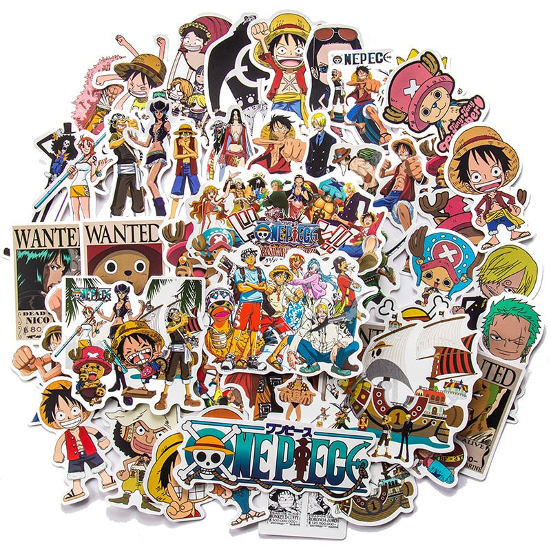 Stickers Anime One Piece, One Piece Stickers Laptop