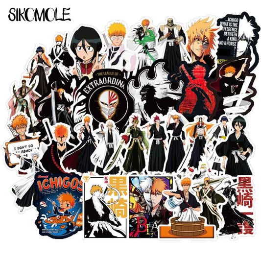 10/30/50PCS Cartoon BLEACH Stickers Japanese Anime Manga DIY Toys Laptop Skateboard Luggage Guitar Deacals Graffiti Stickers F5