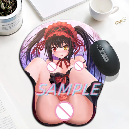 Date A Live Tokisaki Kurumi Ass Hengtai Sexy Mouse Pad 3D Mousepad with Wrist Rest
