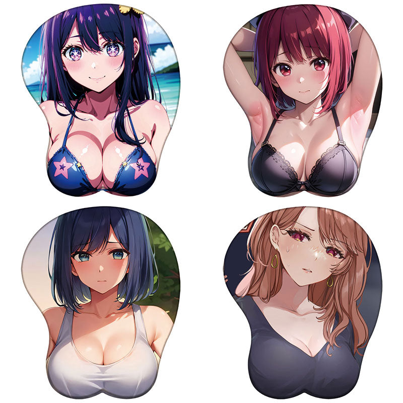 Hoshino Ai Ruby Kana Akane 3D Silicone Mousepad Anime Oshi No Ko 3D Wristband Mouse Pad Anime Gaming Diy 3D Wrist Rest Mouse Mat