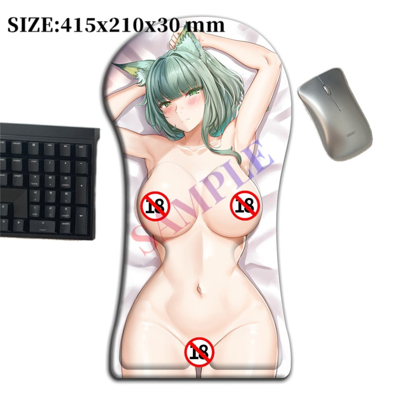 415mm Arknights kaltsit 3D Whole Body Large Mouse Pad Arm Wrist Rest Anime Gamer Sexy Oppai Gaming Pad