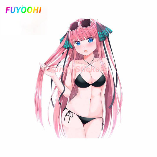 Sexy anime girl Stickers | Bikin Anime girl stickers | Sexy swimsuit stickers | underwear car stickers decal anime cute car accessories decoration