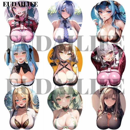 Nikke The Goddess of Victory Alice 3D Hand Wrist Rest Mouse Pad Mat Mousepad Silicone Breast Oppai Soft Office Work Otaku Gift