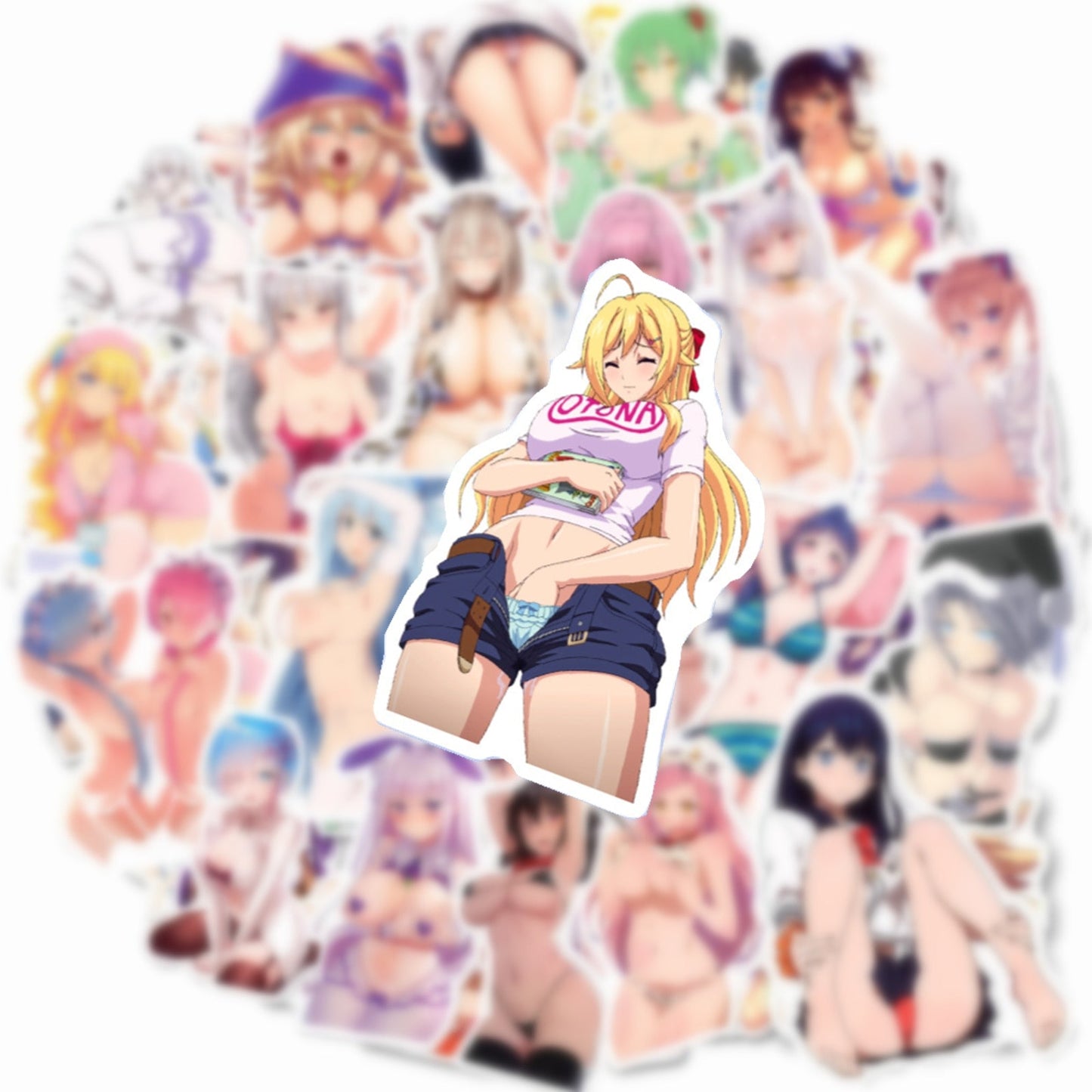 200pcs Hot anime Decal Stickers | Hot girl Waifu stickers Decal Stickers | For  suitcase laptop Car Truck Waterproof Car stickers