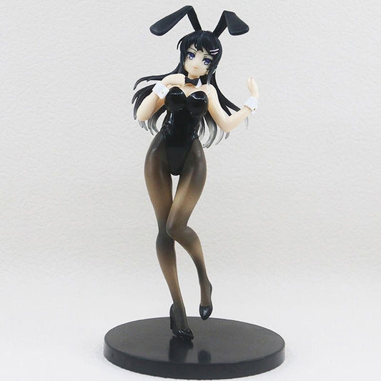 22cm Anime Rascal Does Not Dream Of Bunny Girl Senpai Action Figure Sakurajima Mai Silk Sexy Bunny Girl Collectible Model Toy