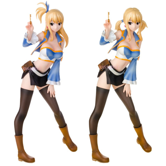 21cm FAIRY TAIL Sexy Girl  Anime Figure Lucy Heartfilia Action Figure Lucy Heartfilia Bunny Girl Figurine Collection Doll Toys