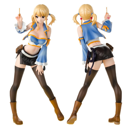 21cm FAIRY TAIL Sexy Girl Anime Figure Lucy Heartfilia Action Figure Lucy Heartfilia Bunny Girl Figurine Collection Model Toys