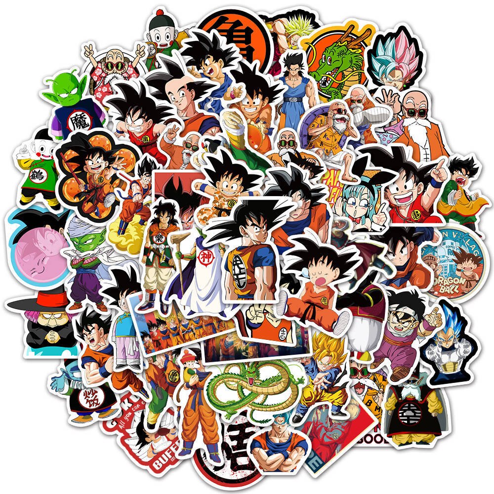 100pcs Anime Dragon Ball Graffiti Stickers | PVC Waterproof Stickers Luggage Laptop Stickers