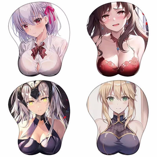 Anime FGO Fate Grand Order Saber  Figure 3d Girl Soft Gel Gaming Mouse Pad Mousepad Wrist Rest 4777 Gifts Man Toy