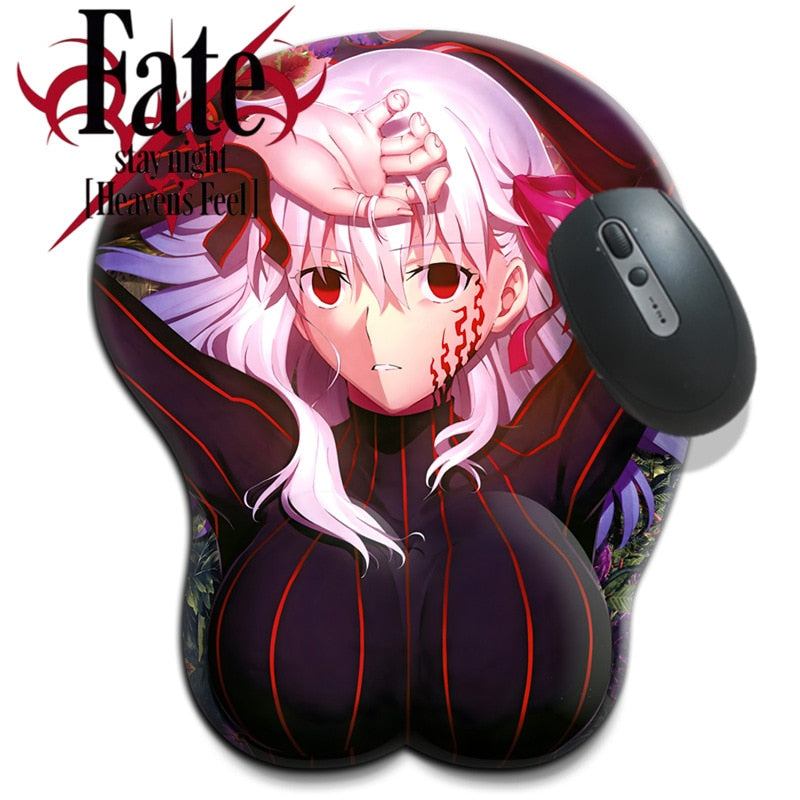 Fate/Stay Night Matou Sakura 3D Chest Mouse Pad Big Anime Cute Manga MousePad with Wrist Rest Oppai XXL Large Gaming Desk Mat