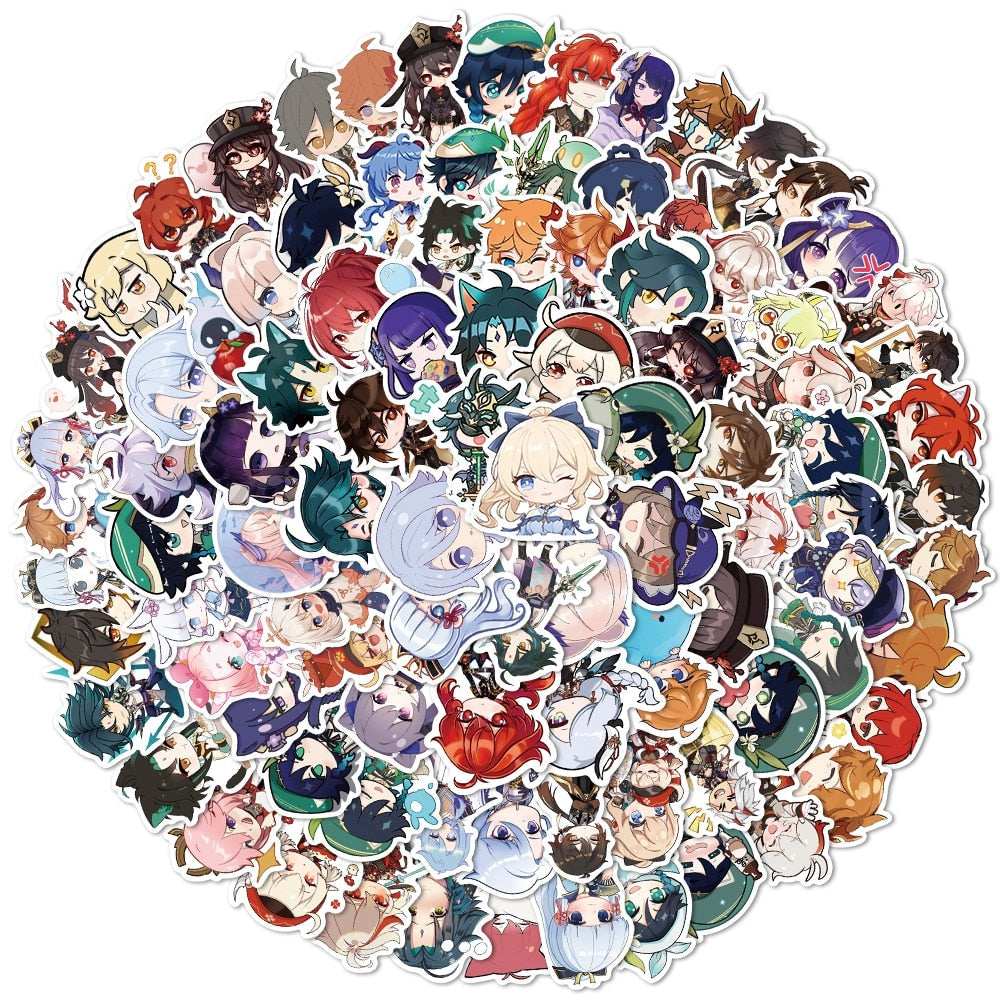 50/100Pcs One Piece Luffy Stickers Anime Sticker Notebook