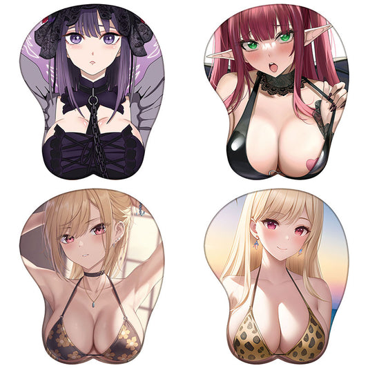 Kitagawa Marin 3D Silicone Mousepad My Dress-Up Darling 3D Wristband Mouse Pad Anime Game Sexy Diy 3D Wrist Rest Mouse Mat