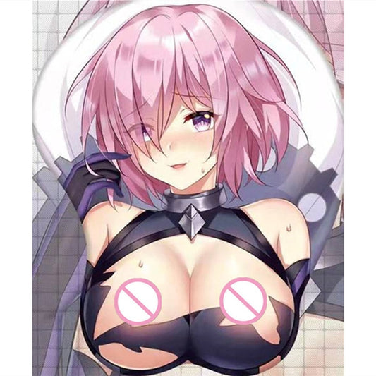 Fate/Grand Order Mash Kyrielight Sexy Oppai Mouse Pad 3D Silicone Gel Mousepad Anime Cute Manga with Wrist Rest Mat Pad