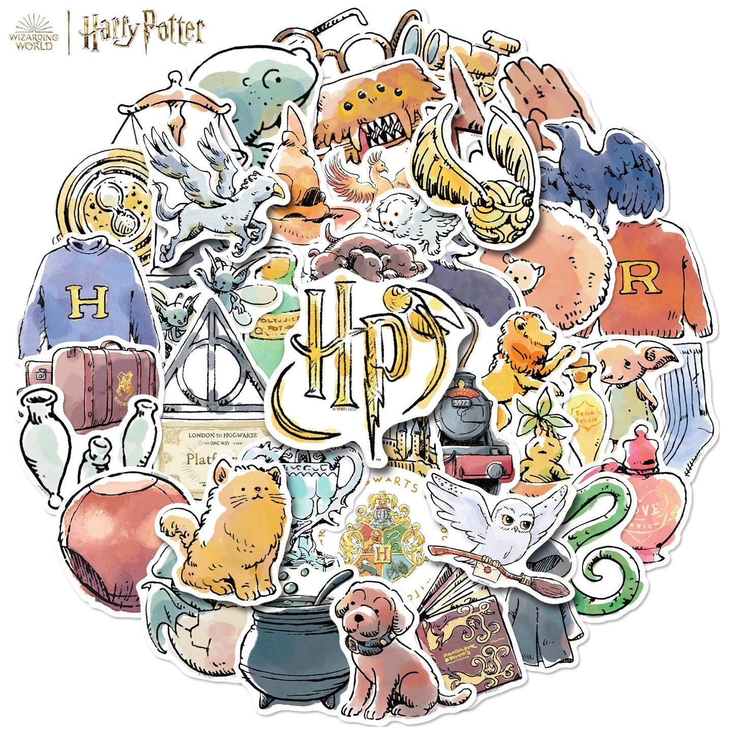 50pcs Harry potter cute stickers | Hogwarts Legacy stickers | The Wizarding world harry potter stickers