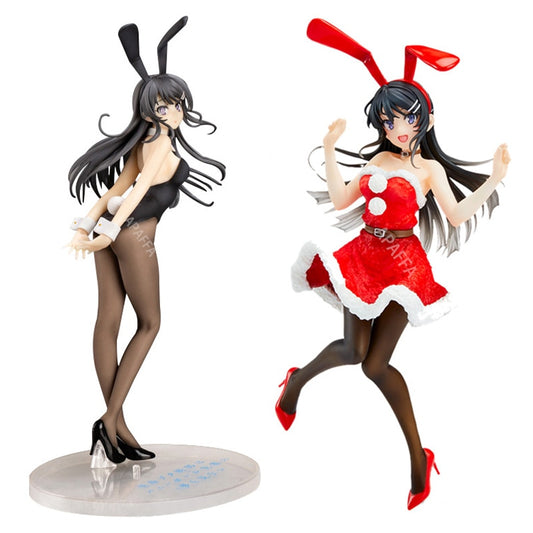 20cm Coreful Rascal Does Not Dream of Bunny Girl Senpai Anime Figure Mai Sakurajima Winter Bunny Girl Sexy Action Figure Toys